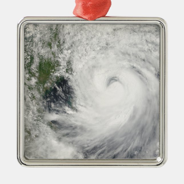 Typhoon Prapiroon Metal Tree Decoration (Front)
