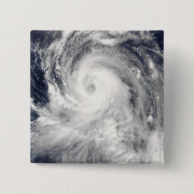 Typhoon Tingting over the Northern Mariana Isla 15 Cm Square Badge (Front)