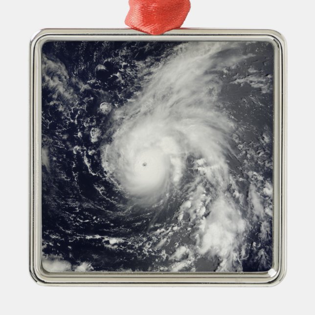 Typhoon Vamco in the Pacific Ocean Metal Ornament (Front)