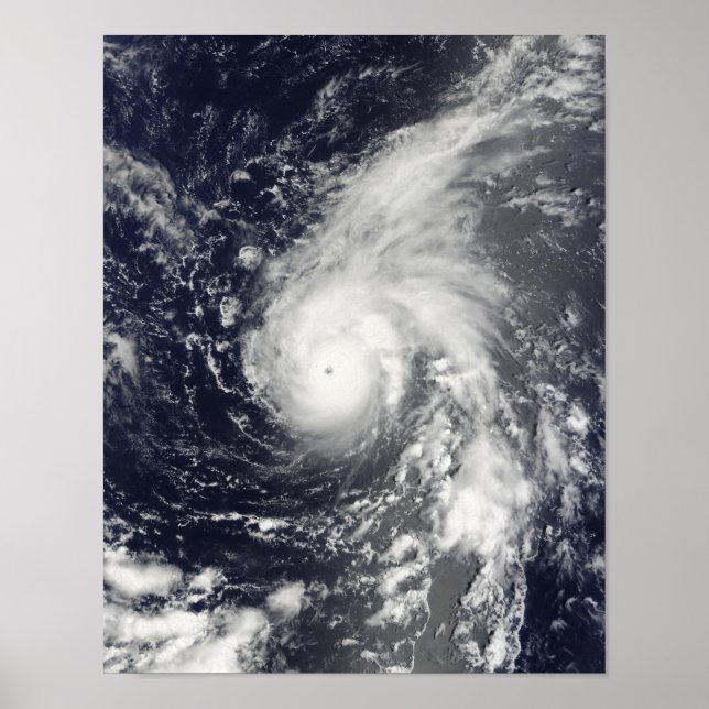 Typhoon Vamco in the Pacific Ocean Poster (Front)
