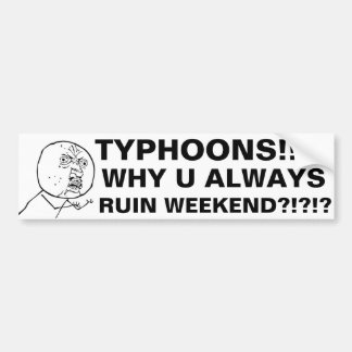 TYPHOONS!!!!! BUMPER STICKER