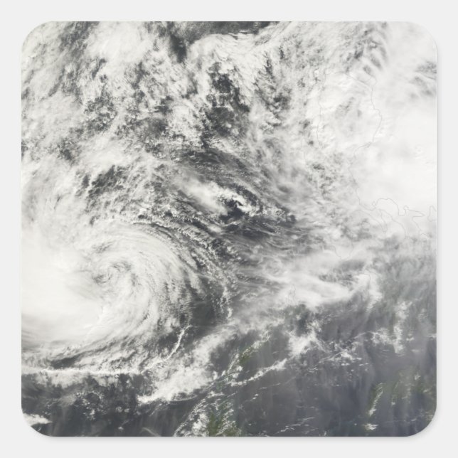 Typhoons Mitag and Hagibis Square Sticker (Front)