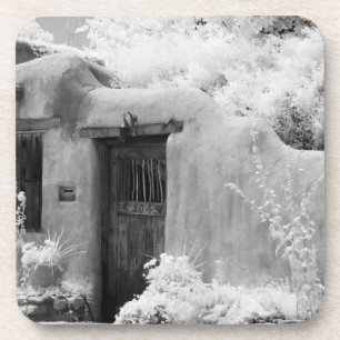 Typical adobe door and entryway in Santa Fe, New Coaster