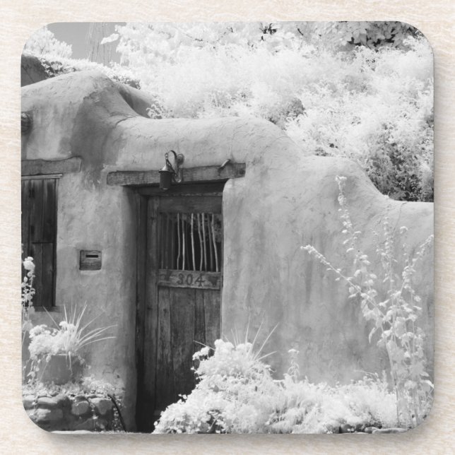 Typical adobe door and entryway in Santa Fe, New Coaster (Front)