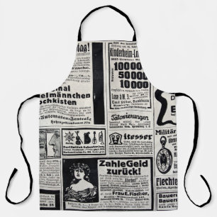 Typical advertisements in German in a European new Apron