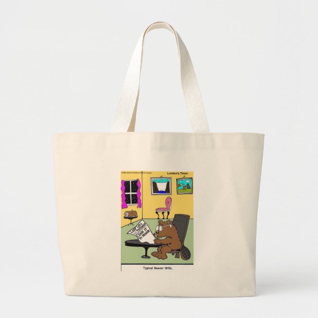 Typical Beaver Last Will & Testament Large Tote Bag (Front)