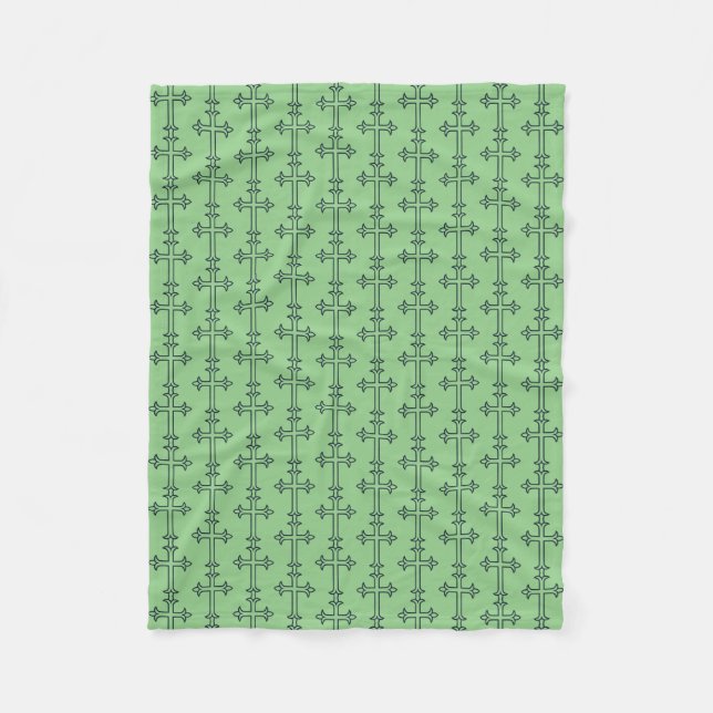 Typical Christian cross Fleece Blanket (Front)