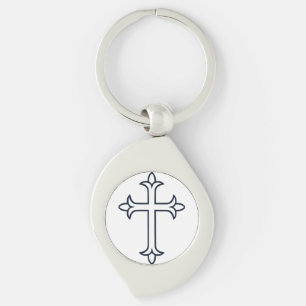 Typical Christian cross Key Ring