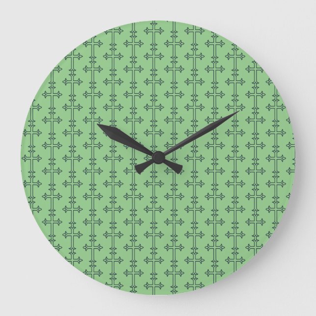 Typical Christian cross Large Clock (Front)
