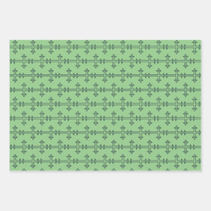 Typical Christian cross Wrapping Paper Sheet