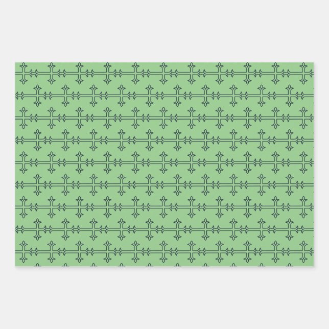Typical Christian cross Wrapping Paper Sheet (Front)