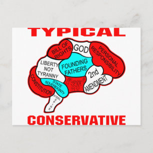 Typical Conservative Brain Postcard