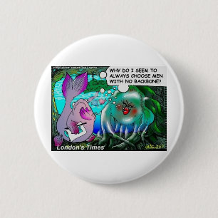 Typical Jellyfish Relationships Funny Gifts & Tees 6 Cm Round Badge