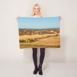 Typical landscapes for Siena Province in Tuscany Fleece Blanket