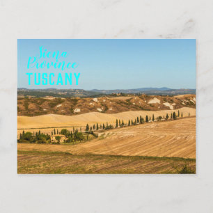 Typical landscapes for Siena Province in Tuscany Postcard
