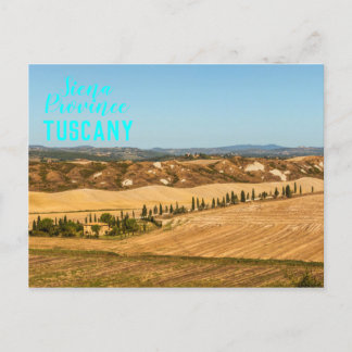 Typical landscapes for Siena Province in Tuscany Postcard