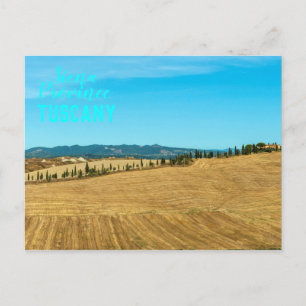 Typical landscapes for Siena Province in Tuscany Postcard