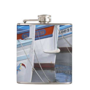 Typical Provencal fishing boats painted in 2 Hip Flask