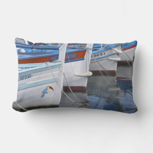 Typical Provencal fishing boats painted in 2 Lumbar Cushion