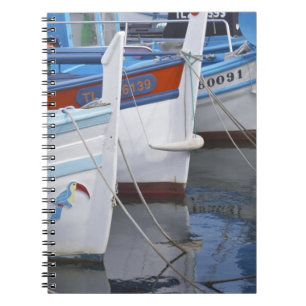 Typical Provencal fishing boats painted in 2 Notebook