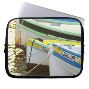 Typical Provencal fishing boats painted in Laptop Sleeve