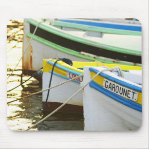 Typical Provencal fishing boats painted in Mouse Pad