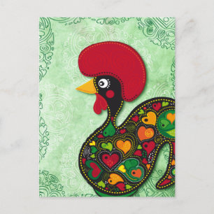 Typical Rooster of Barcelos Postcard