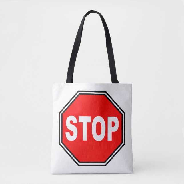 Typical Stop Sign Tote Bag (Front)