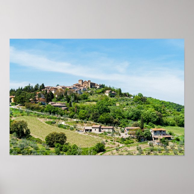 Typical Traditional Village in Tuscany - Italy Poster (Front)