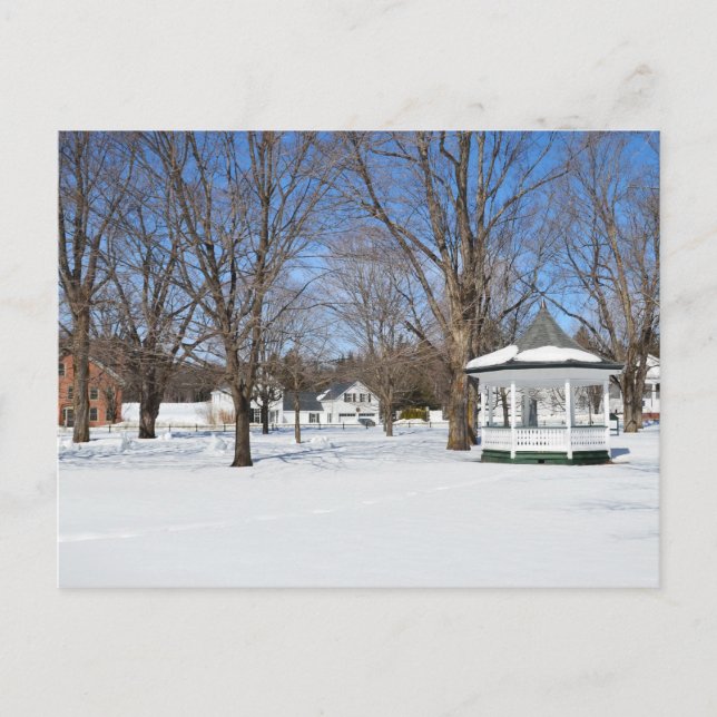 Typical Vermont Town In Winter Postcard (Front)