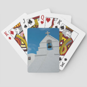 Typical whitewashed church playing cards