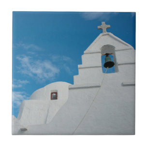 Typical whitewashed church tile