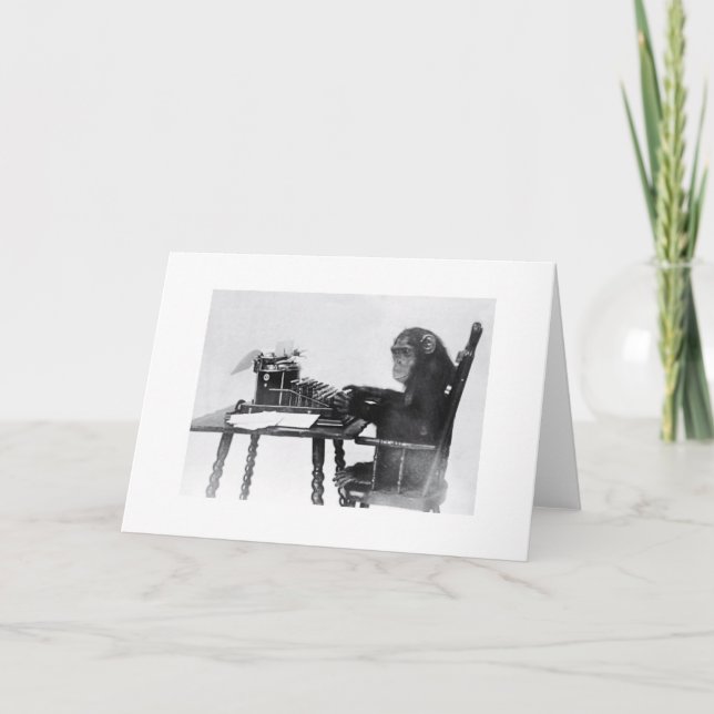 Typing Monkey Card (Front)