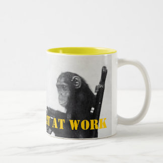 Typing Monkey Two-Tone Coffee Mug