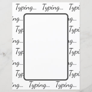 Typing... text clean minimal simple Paper Sheet