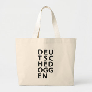Typo: Deutsche Dogge Large Tote Bag