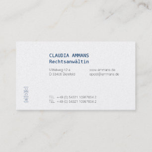 Typo Visitenkarten Business Card