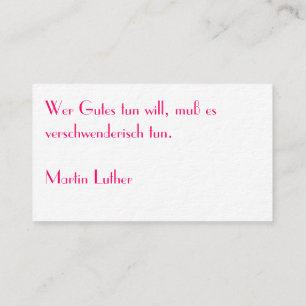 Typografische Visitenkarte Business Card