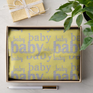 Typographic Baby Word Art Seamless Pattern Tissue Paper