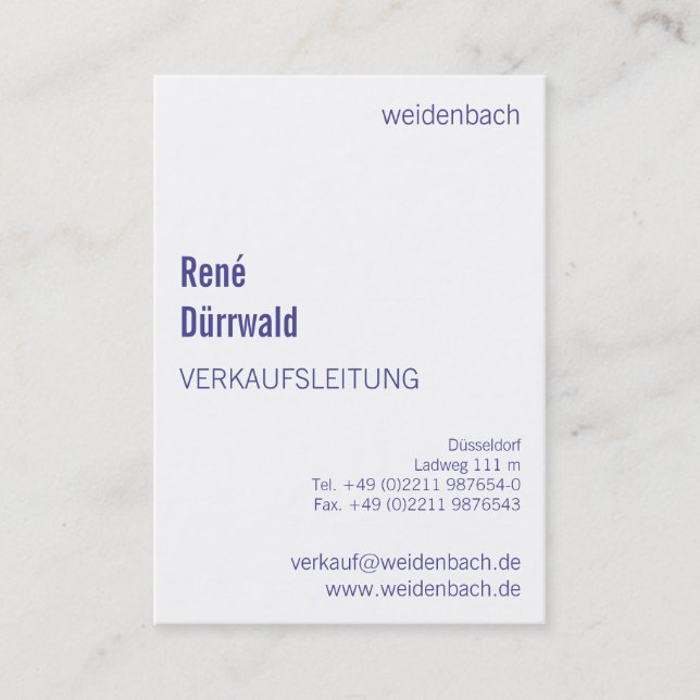 Typographic Business Cards (Front)