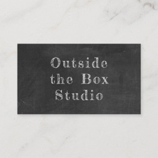 Typographic Chalkboard Business Card