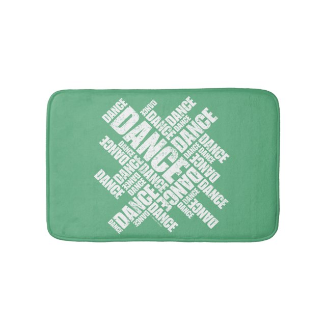 Typographic Dance Bath Mat (Front)