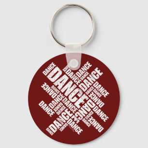 Typographic Dance (Distressed) Key Ring
