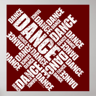 Typographic Dance (Distressed) poster