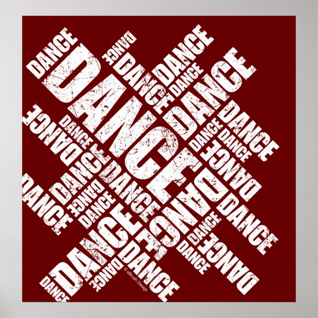 Typographic Dance (Distressed) poster (Front)