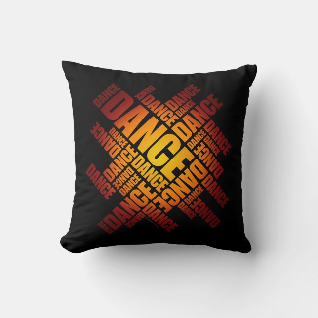 Typographic Dance (Fire) Cushion (Front)