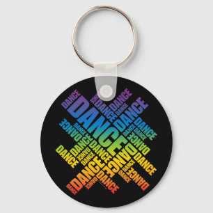 Typographic Dance (Spectrum) Key Ring