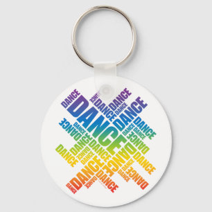 Typographic Dance (Spectrum) Keychain