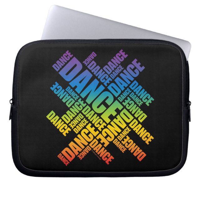 Typographic Dance (spectrum) Laptop Sleeve (Front)