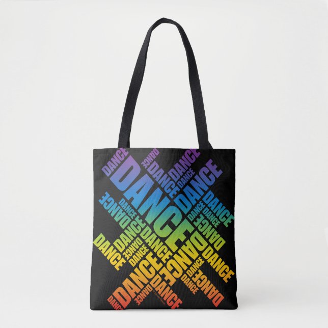 Typographic Dance (Spectrum) Tote Bag (Front)